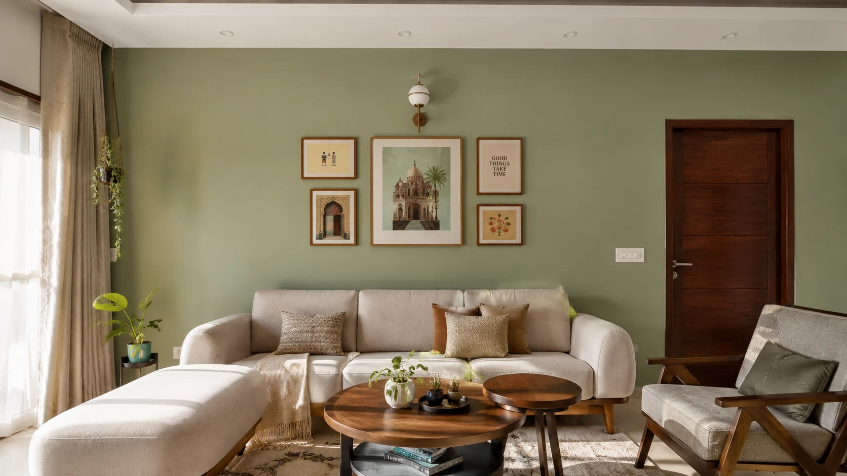 Asian Paints Royale Emulsion flawless matte wall finish in modern living room, Sector 15 Chandigarh